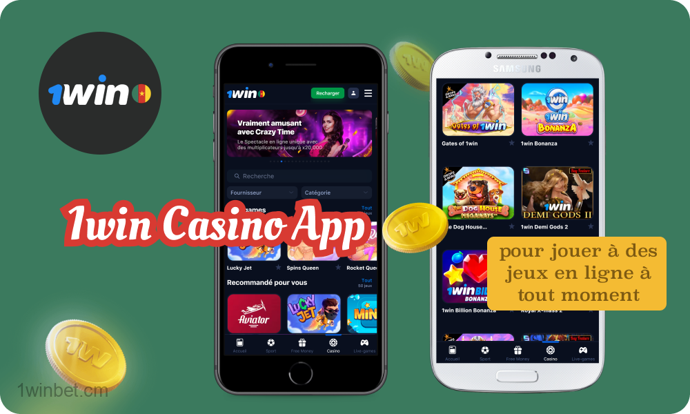 Téléchargez l'application mobile gratuite 1win pour Android et iOS pour gérer votre solde de jeu, effectuer des dépôts, des retraits et jouer à des jeux de casino en argent réel