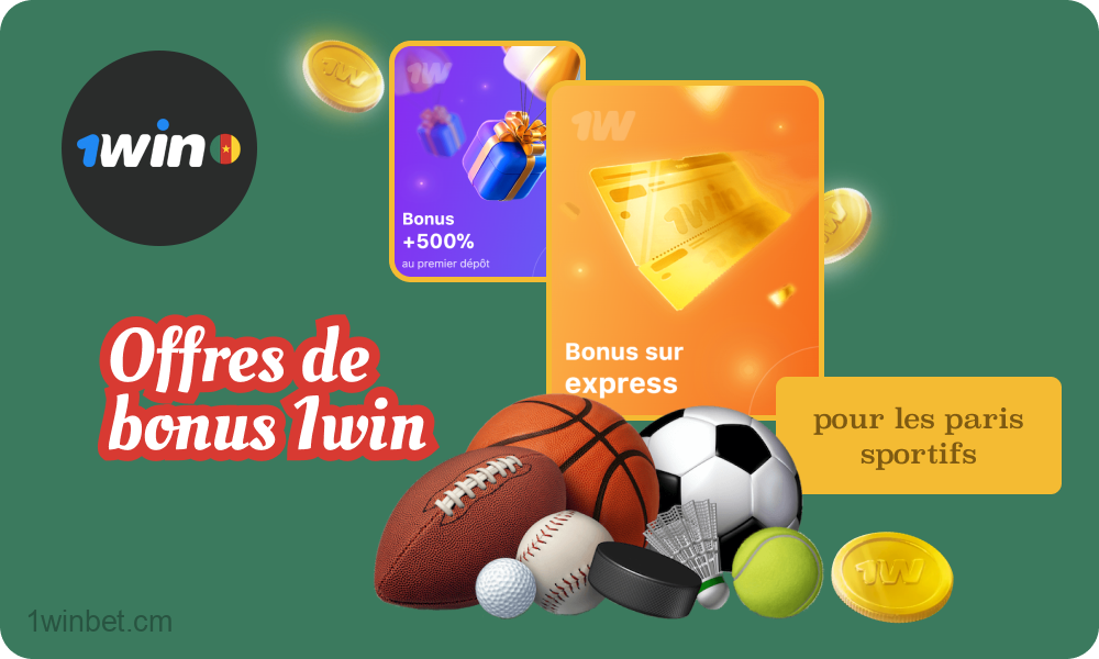 1win propose aux joueurs camerounais une gamme d'offres de bonus pour les paris sportifs